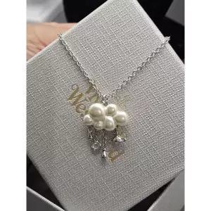 미국 중고 비비안 웨스트우드 목걸이 진주 은 236411539376