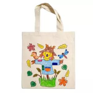 가을활동 허수아비 참새 낙엽 잠자리 에코가방 색칠하기 중학생 미술시간 원데이수업