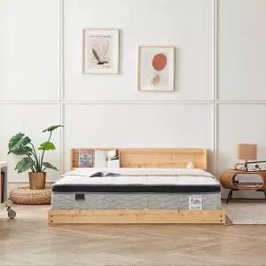 파로마 네오 리브 편백 원목 저상형 수납헤드 침대프레임 PVC깔판 Q NES1794