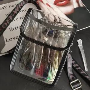 미용스텝 가방 가위집 헤어디자이너 애견미용사 투명 컷트