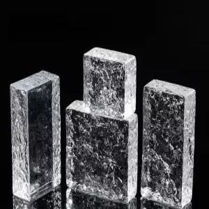 크리스탈 벽돌 곡선 칸막이 아크릴 반투명 유리 가벽