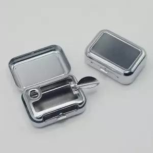 KS 휴대용 스텐 재떨이 일본 여행 재털이 개인 꽁초 담배 냄새차단 M50572