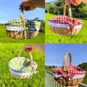바스켓 라탄 바구니 가방 수납바구니 손잡이바구니 피크닉 바스켓
