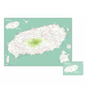 제주도 여행 지도 휴대용 제주 관광 지리 명소 도로 버킷리스트 전도 지도