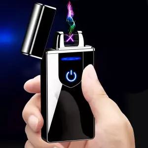 fooi KC인증 LED 터치 지문인식 라이터 충전식 플라즈마 전자 라이터