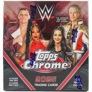 2025 탑스 크롬 WWE 트레이딩 카드 메가 박스 총 48장 6팩 팩당 8장 2533701