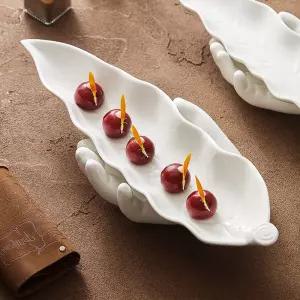 예술적인 디저트 접시 플레이트 레스토랑 홈카페 식기 그릇 샐러드 요리