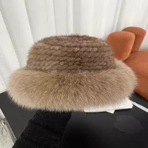 밍크모자 할머니모자 밍크털 중년 보온 따뜻한 벙거지 버킷햇 중장년 방한모