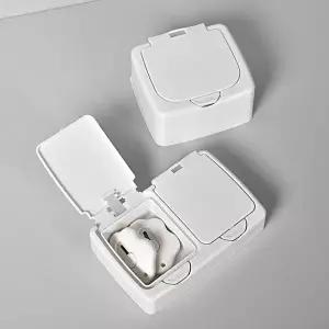 수납용 화장솜 케이스 미니 면봉 정리함 A타입 7068A-WFI7WWQ