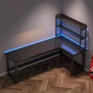 L자 책상 탁자 게이밍 사무용 데스크 코너 코너형