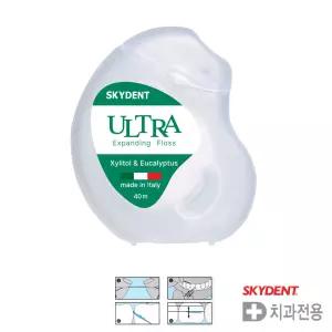 스카이덴트 울트라 40m 치실 스펀지형 프라그방지 구취제거 치과치실 SKYDENT 