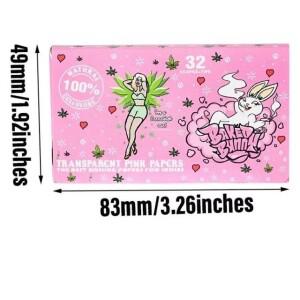 2PCS 핑크 천연 비정제 필터 소책자 용지 팁