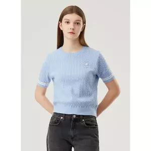 [르꼬끄](강남점)[이월][70% OFF] 여성 케이블 스웨터 크롭 반팔 SPB / QP122OST13