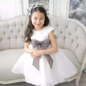 [보리보리/도담도담]심플 먹색 리본 아동 여아 유아 돌 화동 아기 주니어 드레스 연주회 콩쿨 결혼식