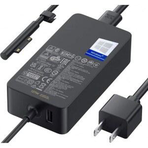 127W 마이크로소프트 서피스 북 3 노트북 충전기 102W 2, 1, 스튜디오 2 1 i5 i7, 윈도우 프로 / 고 태블릿, 15V 8A AC 전원 어댑터, 고속 케이블 10FT, LED