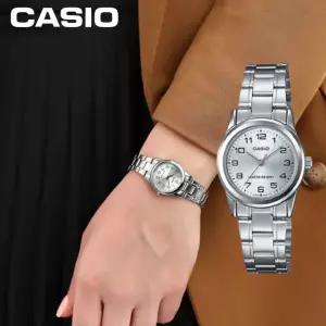 [카시오]여성 아날로그 메탈 손목시계 실버 수능 시험 데일리시계