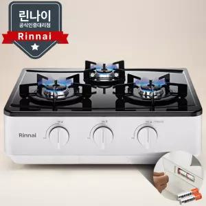린나이 가스레인지 3구 과열방지 자동불꽃조절 LNG 펄화이트 INFW3020W