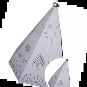 놀이미술 종이티피 놀이집 놀이학습 인디언집 나만의아지트