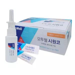 오투웰 시원코 휴대용 세정기 생리식염분말 70포 2개