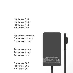 호환 15V 4A 65W 마이크로소프트 서피스 북 프로3 전원 어댑터 1706 충전기 고속 포함
