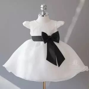 [보리보리/도담도담]심플 검정 리본 아동 여아 유아 돌 화동 아기 주니어 드레스 연주회 콩쿨 결혼식