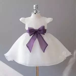 [보리보리/도담도담]심플 보라 리본 아동 여아 유아 돌 화동 아기 주니어 드레스 연주회 콩쿨 결혼식