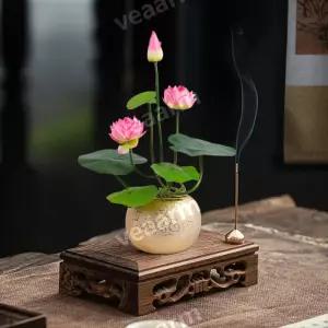 조화 꽃장식 부처님을 불교 위한 모조 연꽃 불전용 불단, 장, 가정
