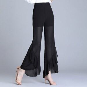 레이스 스퀘어 바지 댄싱룩 여성 쉬폰 댄스복 고급스러운 7부 라틴