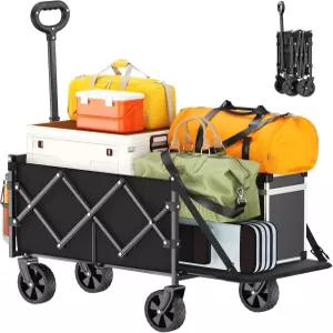 확장 테일게이트가 있는 게멘 접이식 왜건 접을 수 대용량 - 쇼핑 정원 스포츠 식료품 아파트 캠핑 야외용