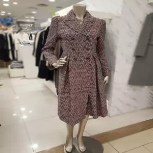 [미니멈]더블 버튼 헤링본 플레어 원피스 MYDAWO0150