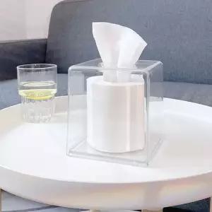 둥근모서리각티슈박스 티슈케이스 화장지 14x14x14cm 센스있는집들이선물 휴지케이스