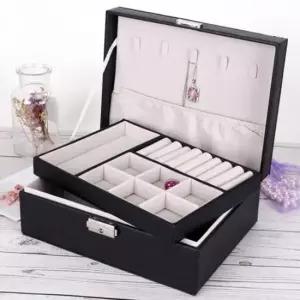 2단 블랙 액세서리 트윙클 보관함 보석함 악세서리함 손목시계보관함 시계보관함