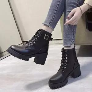 루이스 레이스업 통굽 여성워커 편한 데일리 워커화-WFIKNM5