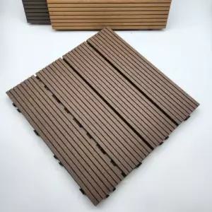 우드st 바닥 데크타일 초코브라운 베란다 조립식 바닥재 데크타일 베란다데크타일