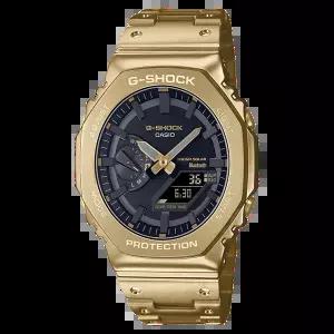 지샥 G SHOCK 풀메탈 지알오크 블루투스 태양광전지 골드 메탈 시계 GM-B2100GD-9ADR