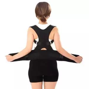 허리보호대 거북목 바른자세 밴드 교정 보호대 등 허리 척주 WFJHJ4T