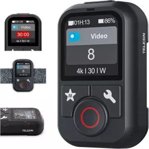TELESIN T13 GoPro 방수 무선 리모컨 컬러 LCD 디스패일 스마트 컨트롤러 손목 스트랩 포함 Go Pro 13 12