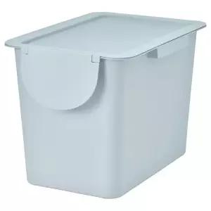 TROSKNING 트뢰스크닝 휴지통+뚜껑 25L/분리수거함/재활용바구니/쓰레기정리함