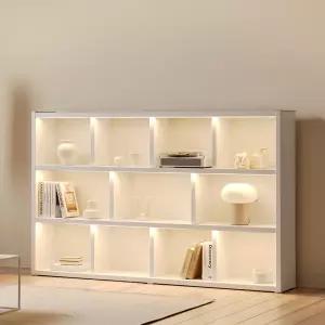 [가구] 제니아 LED 조명 36T 선반 2000 3단 책장