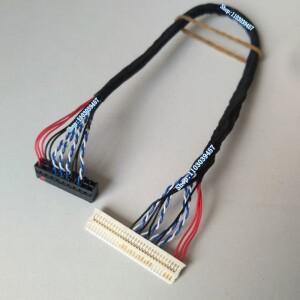 FI-X30HL LVDS LCD 스크린 케이블 라인, 30 핀, 1 채널, 2 6 비트, 싱글, 더블 6, P2407P30