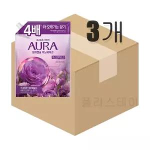 아우라 생화캡슐 섬유유연제 자스민머스크 리필 1.7L x 3개