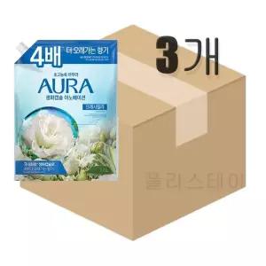 아우라 생화캡슐 초고농축 섬유유연제 리필 프레시릴리 1.7L x 3개