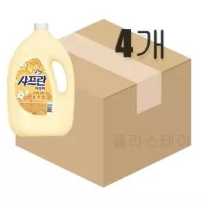 샤프란 섬유유연제 소프트코튼 3.1L x 4개