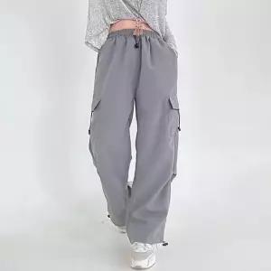 [라일리여성의류] Rly 여성용 허리밴딩 3가지색 헴라인 끈조절 배기팬츠