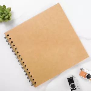 메모토르 스크랩북 7 x 인치 DIY 사진 앨범 부모님과 들을 위한 메모리북 하드커버 크래프트 페이퍼 브라운