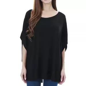 Smallshow 모유 수유용 여성용 수유 탑 임산부 판초 블랙. 845816