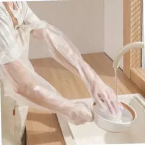 TC 긴목 비닐장갑 일회용 청소 세차 김장용 두꺼운 장갑 긴목 비닐장갑