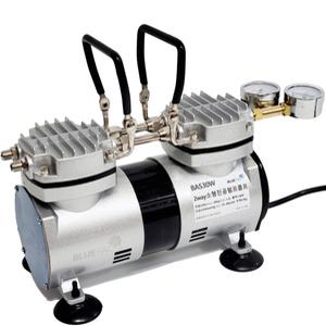 블루팩 BAS30W 트윈헤드 1/4마력 소형진공펌프 에어콤프레샤 650mmHg