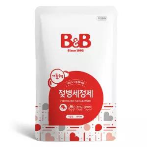 비앤비 젖병세정제 거품형 리필 400ml x 1개 액상형 아기 유아 용기