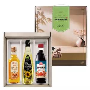 프리미엄3종(7+1)  식용유 선물세트 명절 설 추석 백설 소금 어간장